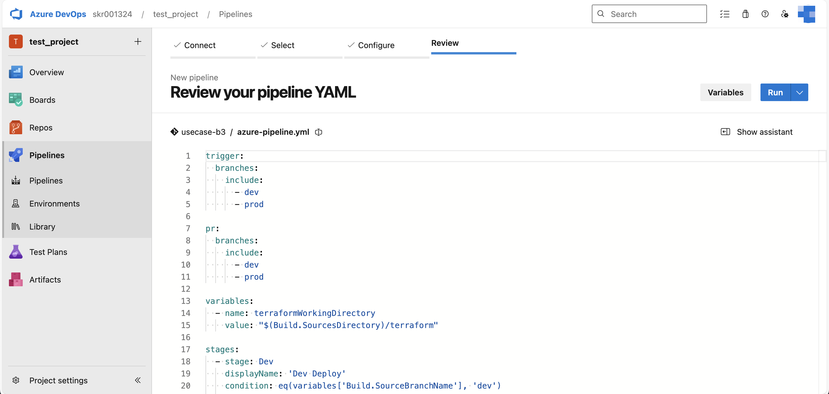 Pipeline YAML Preview