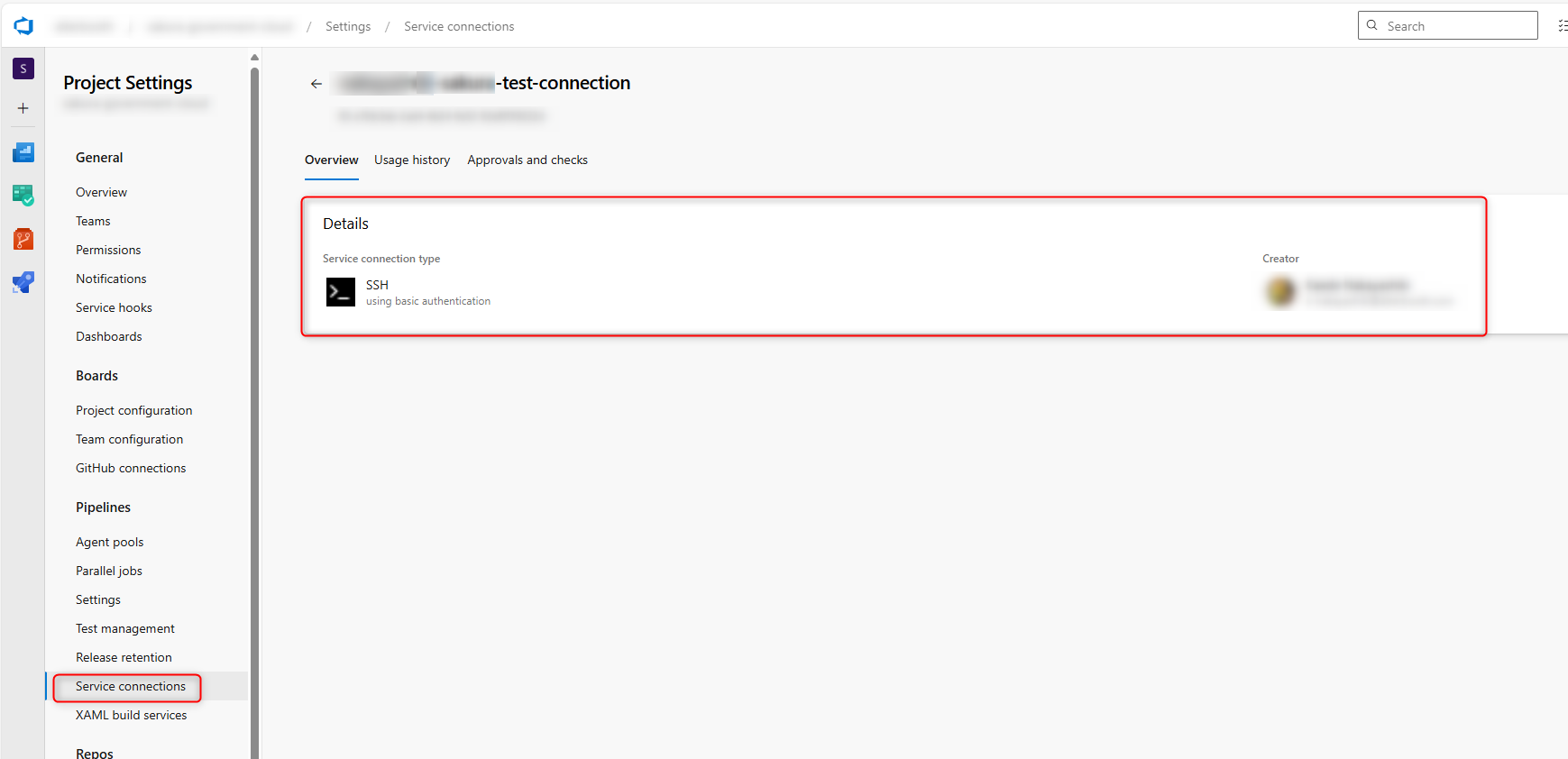 service connection overview