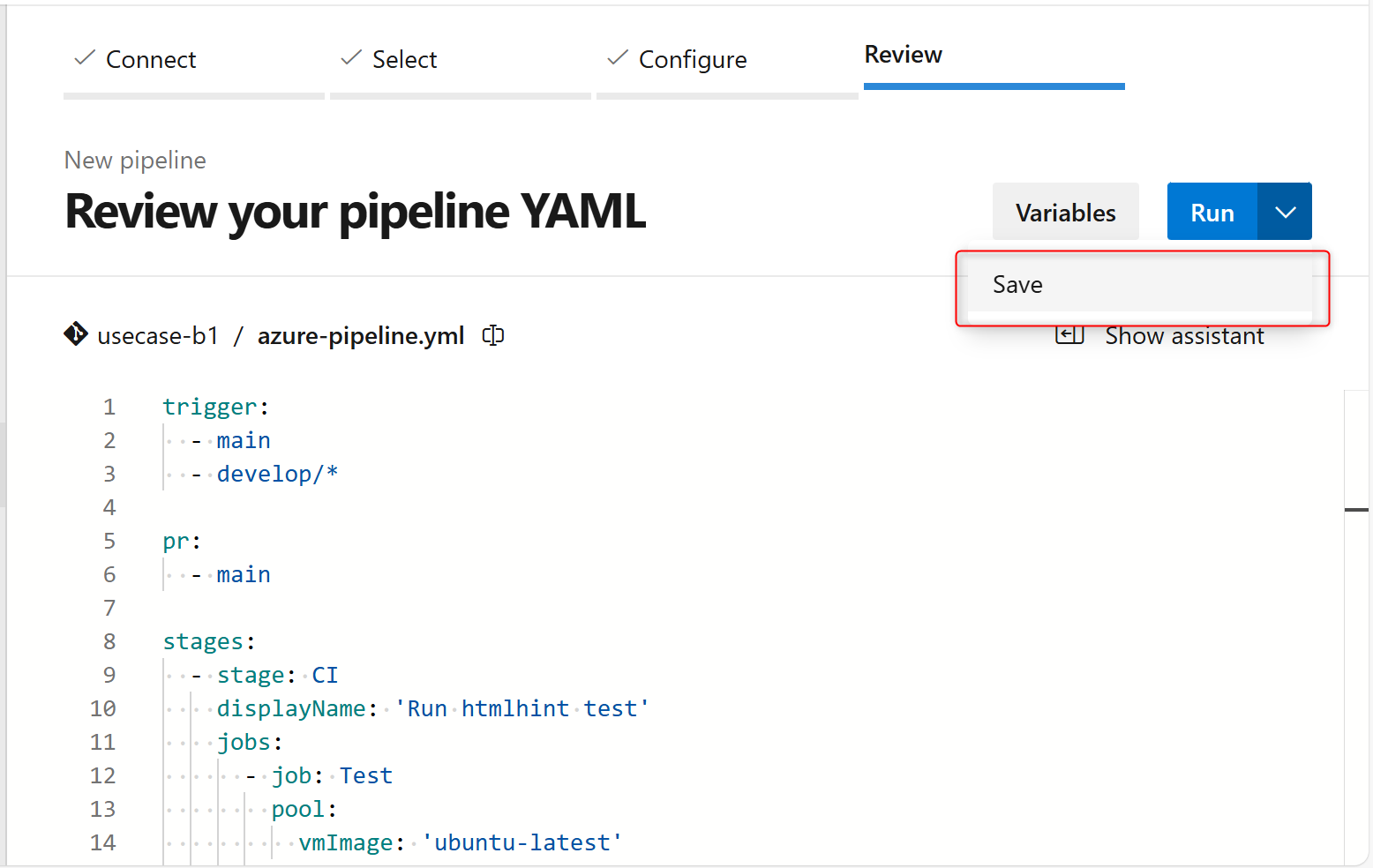 Preview your pipeline YAML