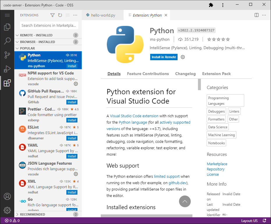 Python extension